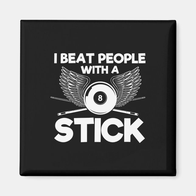 Sleep With A Pool Player Funny Billiards Rack Pool Magnet (Front)