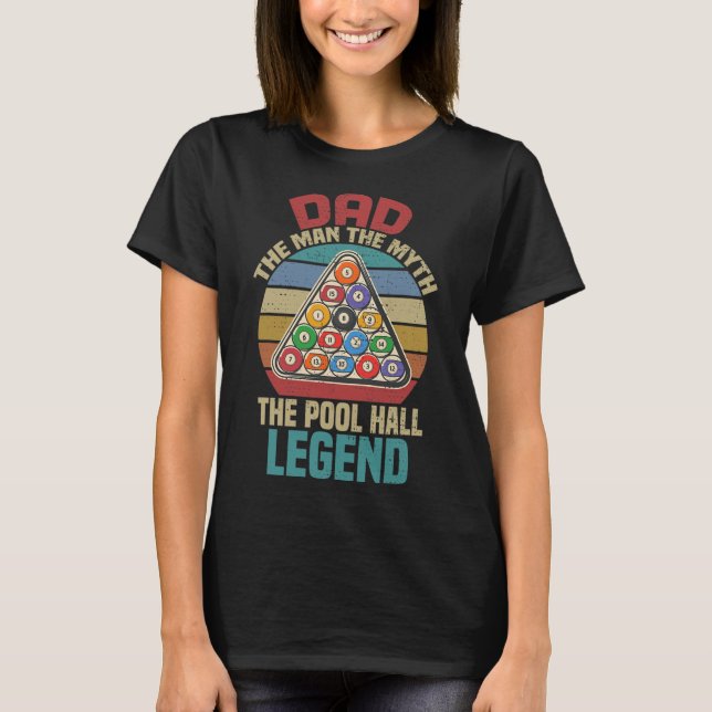 Sleep With A Pool Player Funny Billiards Rack Pool T-Shirt (Front)