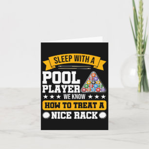 Sleep With A Pool Player - Funny Pool Player Billi Card