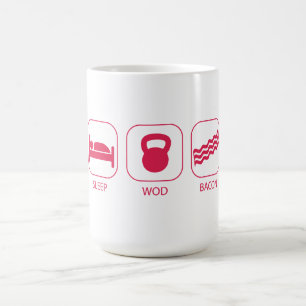 Sleep WOD Bacon - Workout And Weight Lifting Coffee Mug