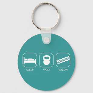 Sleep WOD Bacon - Workout And Weight Lifting Key Ring
