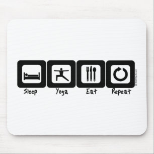 Sleep Yoga Eat Repeat Mouse Pad