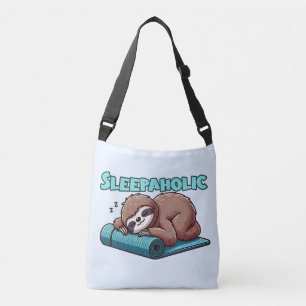 Sleepaholic - Sleeping Sloth On Yoga mat Crossbody Bag