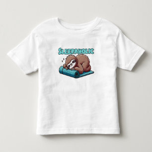 Sleepaholic - Sleeping Sloth On Yoga mat  Toddler T-Shirt