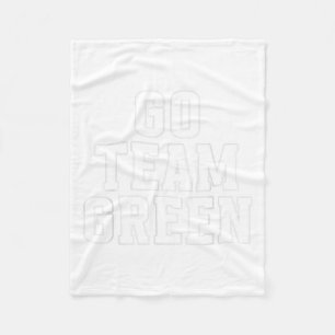 Sleepaway Summer Camp Colour War Go Green Team Spi Fleece Blanket