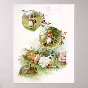 Sleeping and Dreaming of Bunny Rabbits Poster