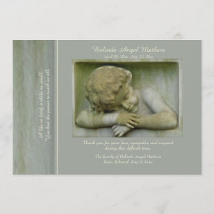 Sleeping Angel Bereavement Thank You Card