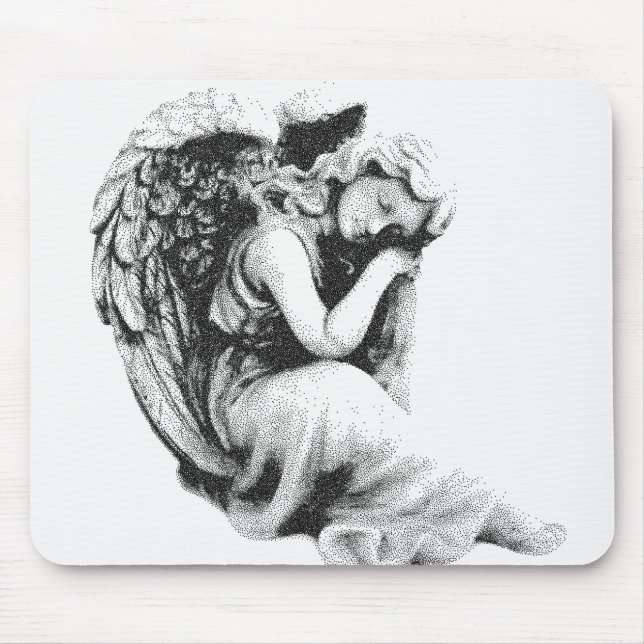 Sleeping Angel Mouse Pad (Front)