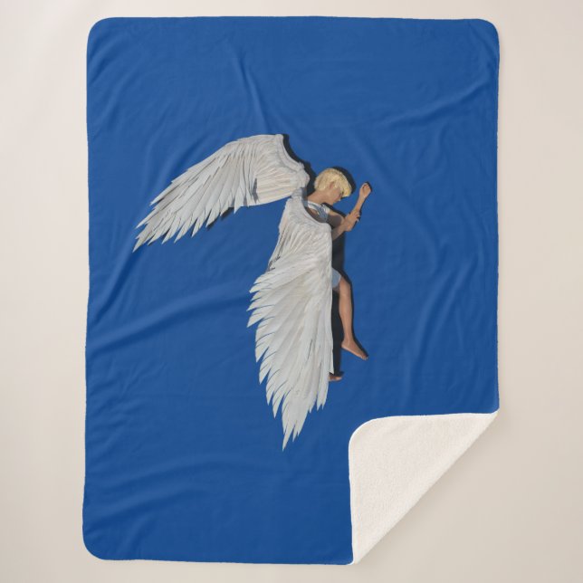 Sleeping Angel Sherpa Blanket (Front)