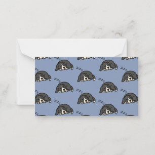 Sleeping Animal Miniature Schnauzer Dog Lover ZZZ Card