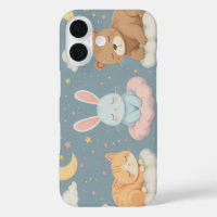Sleeping Animals on Clouds iPhone/iPad Case