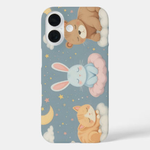 Sleeping Animals on Clouds iPhone/iPad Case