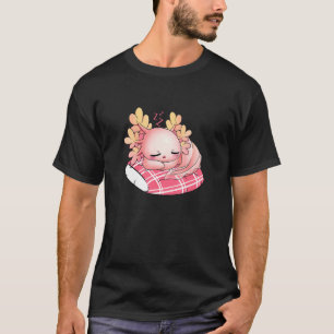 Sleeping Axolotl Mexican Salamander Napping T-Shirt