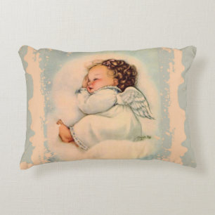 Sleeping Baby Girl Angel Decorative Cushion