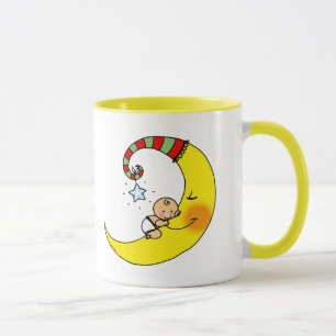 Sleeping baby on the moon mug