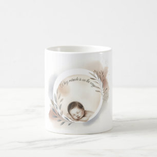 Sleeping Baby Watercolor Illustration Coffee Mug