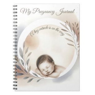 Sleeping Baby Watercolor Illustration Notebook