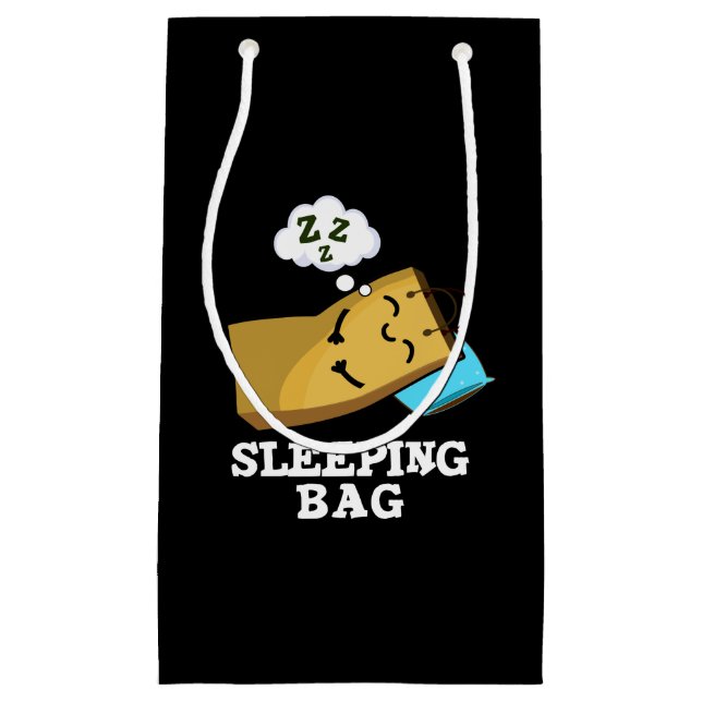 Sleeping Bag Funny Paper Bag Pun Dark BG (Front)