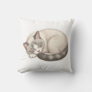 Sleeping BB Cat Cute Cosy Kitten Cushion