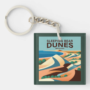 Sleeping Bear Dunes Michigan Key Ring
