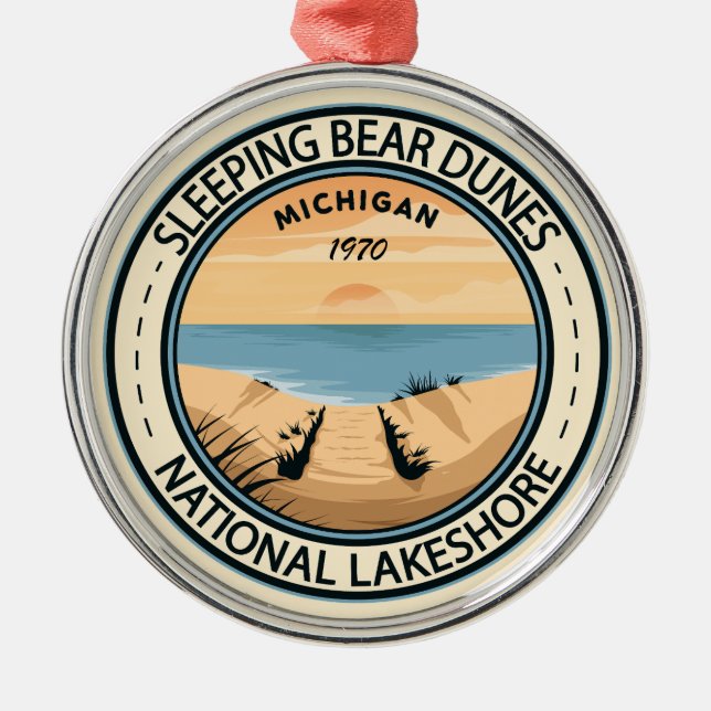 Sleeping Bear Dunes National Lakeshore Michigan Metal Ornament (Front)