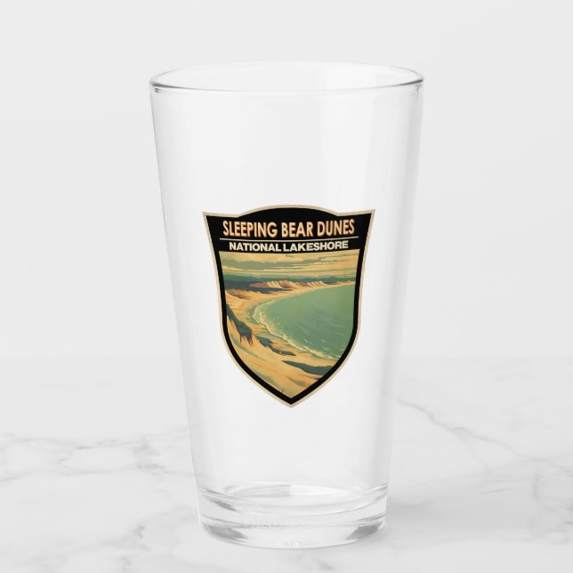 Sleeping Bear Dunes National Lakeshore Travel Art Glass (Front)