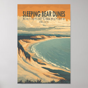 Sleeping Bear Dunes National Lakeshore Travel Art Poster