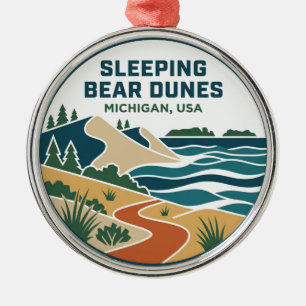 Sleeping Bear Dunes National Lakeshore USA Metal Ornament