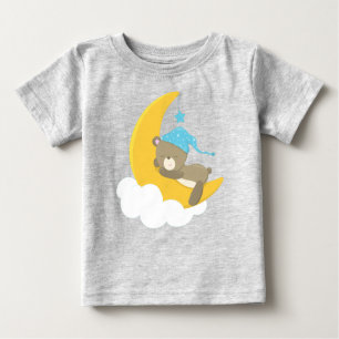 Sleeping Bear, Little Bear, Bear On The Moon Baby T-Shirt