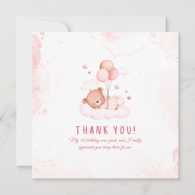 Sleeping Bear on a Cloud Invitation (Front)