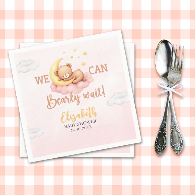 Sleeping Bear – We Can Bearly Wait Napkin (Creator Uploaded)