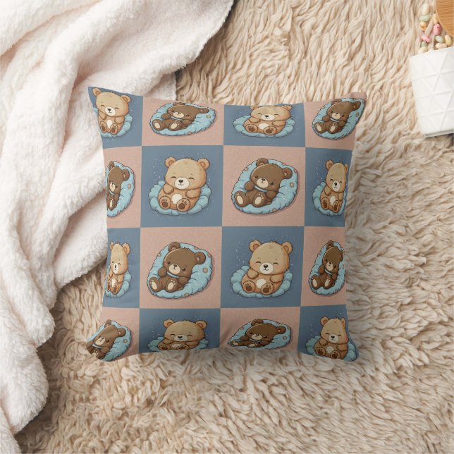 Sleeping Bears Print Cushion (Blanket)