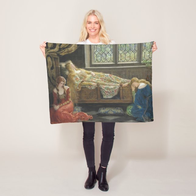Sleeping Beauty (by John Collier) Fleece Blanket (In Situ)