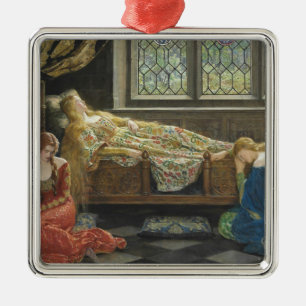 Sleeping Beauty (by John Collier) Metal Ornament