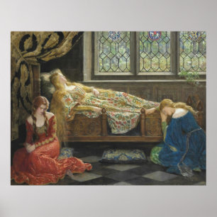 Sleeping Beauty (by John Collier) Poster
