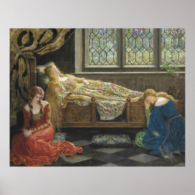 Sleeping Beauty (by John Collier) Poster (Front)