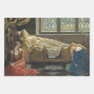 Sleeping Beauty (by John Collier) Wrapping Paper Sheet
