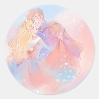 Sleeping beauty classic round sticker