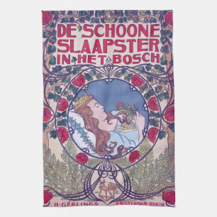 Sleeping Beauty, Cover Art, Van Caspel Tea Towel
