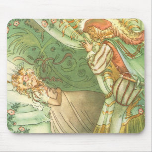 Sleeping Beauty Princess, Vintage Fairy Tale Mouse Pad