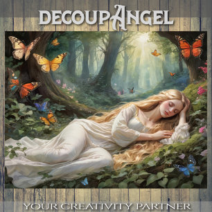 Sleeping Beauty's Dreamscape - Decoupage - Tissue Paper