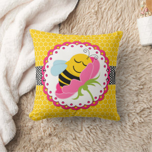 Sleeping Bee Baby Nursery Jumbo Throw Pillow