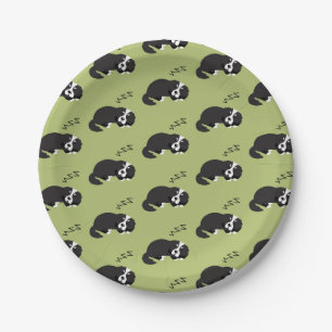Sleeping Bernese Mountain Dog Animals Lover ZZZ Paper Plate