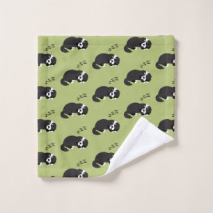 Sleeping Bernese Mountain Dog Animals Lover ZZZ Wash Cloth