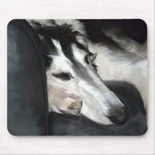Sleeping Borzoi Mouse Pad