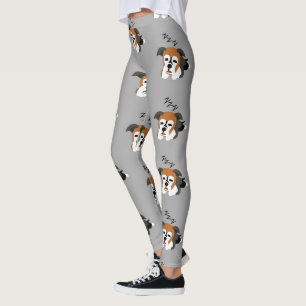 Sleeping Boxer Dog Puppy Animal Lover ZZZ Pet Leggings