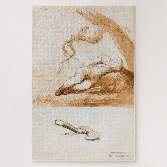 Sleeping Boy – Caspar David Friedrich (1802) Jigsaw Puzzle (Vertical)