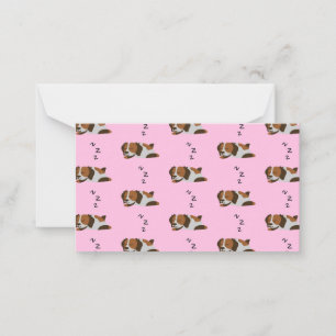 Sleeping Brittany Dog ZZZ Animals Lover Pet Owner Card