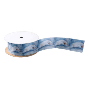 Sleeping Buddies Bear and mouse Satin Ribbon
