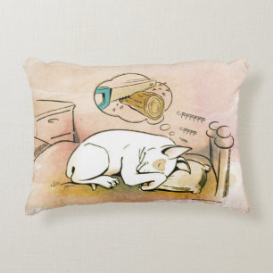 Sleeping Bull Terrier Pillow